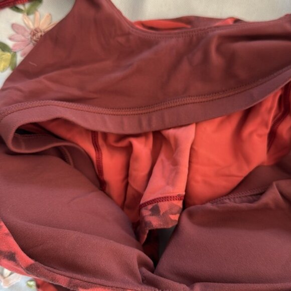 Lululemon Align Cropped Tank Top Spray Leaf Fireside Red Multi Size 8 - Picture 6 of 7